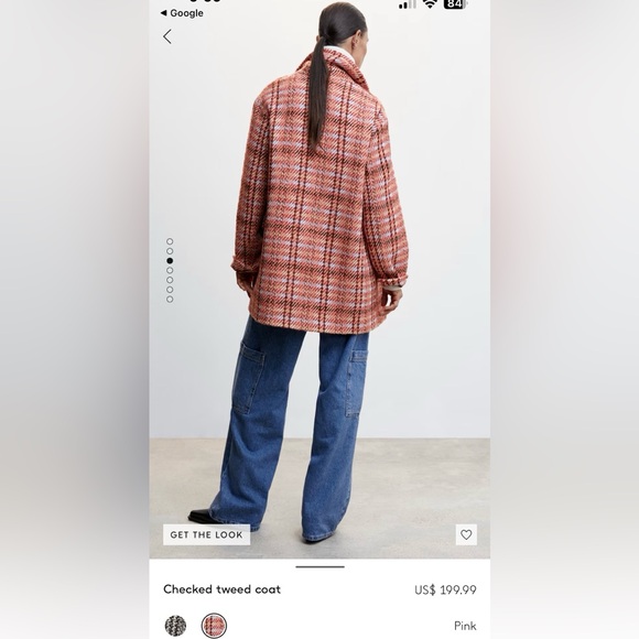 Mango Checked Tweed Coat - NWT - Sold out on Mango - Picture 4 of 5